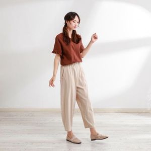 The Best Tailor linen Wide Leg Pant, size L